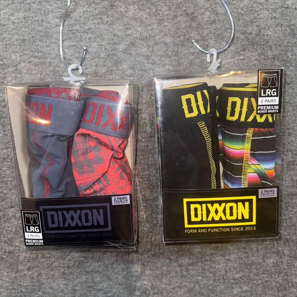 DIXXON Premium Boxer Briefs *TWO* 2 Packs (4 Total) Multi Pattern Mens L NEW - Picture 4 of 14